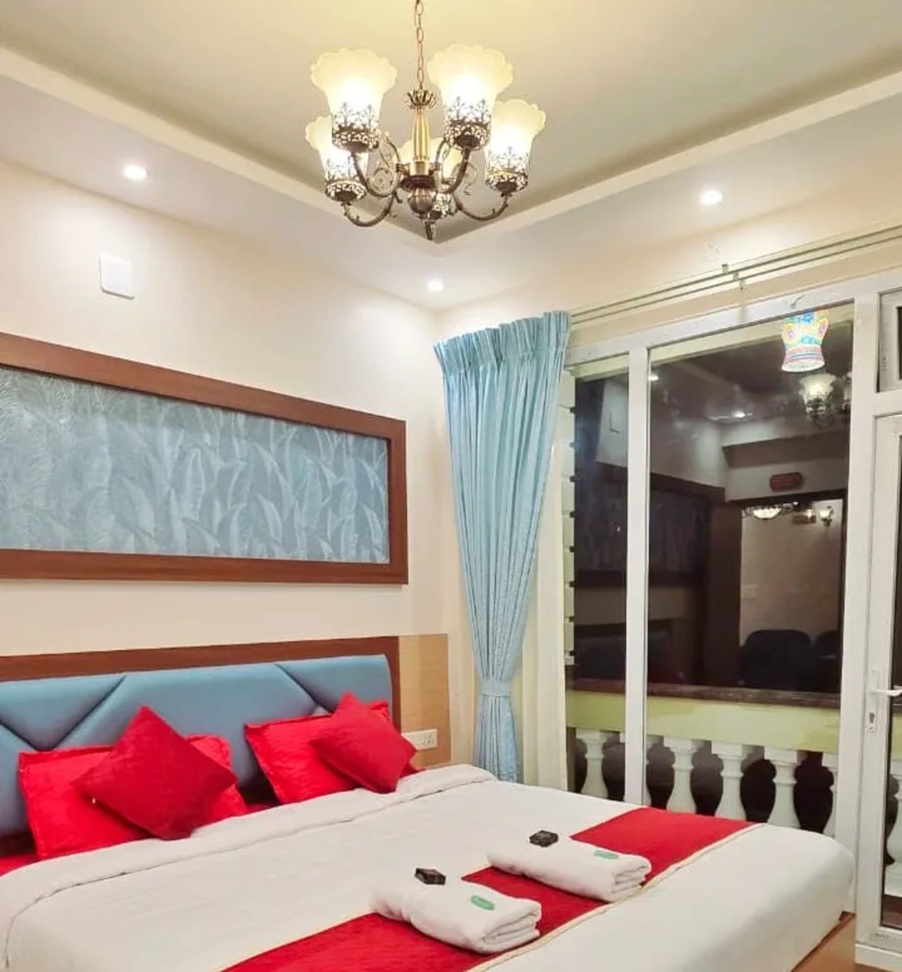 Clean bedroom at Grand Park Residency in Ooty