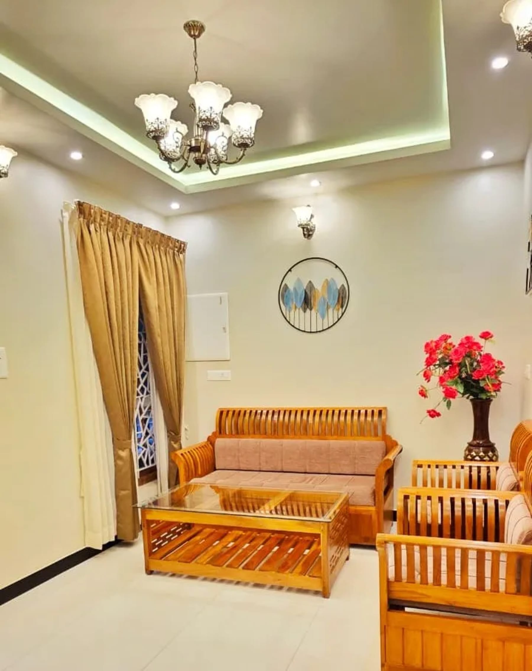 Spacious living area at Royal Palace Residency Ooty