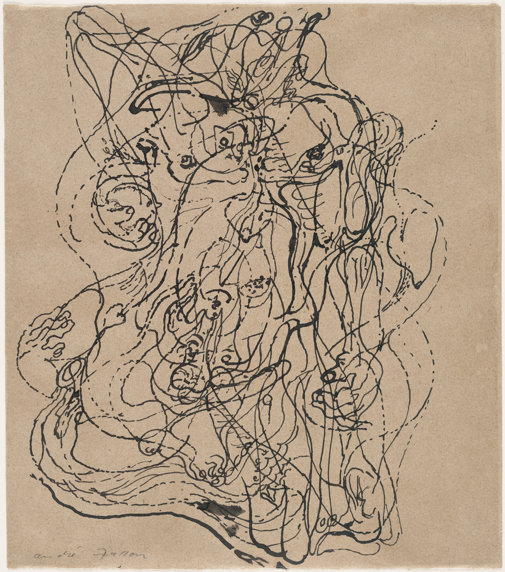 André Masson, Automatic Drawing , 1924. Ink on paper, 9 1/4 × 8 1/8 in. (23.5 × 20.6 cm). The Museum of Modern Art, New York.
