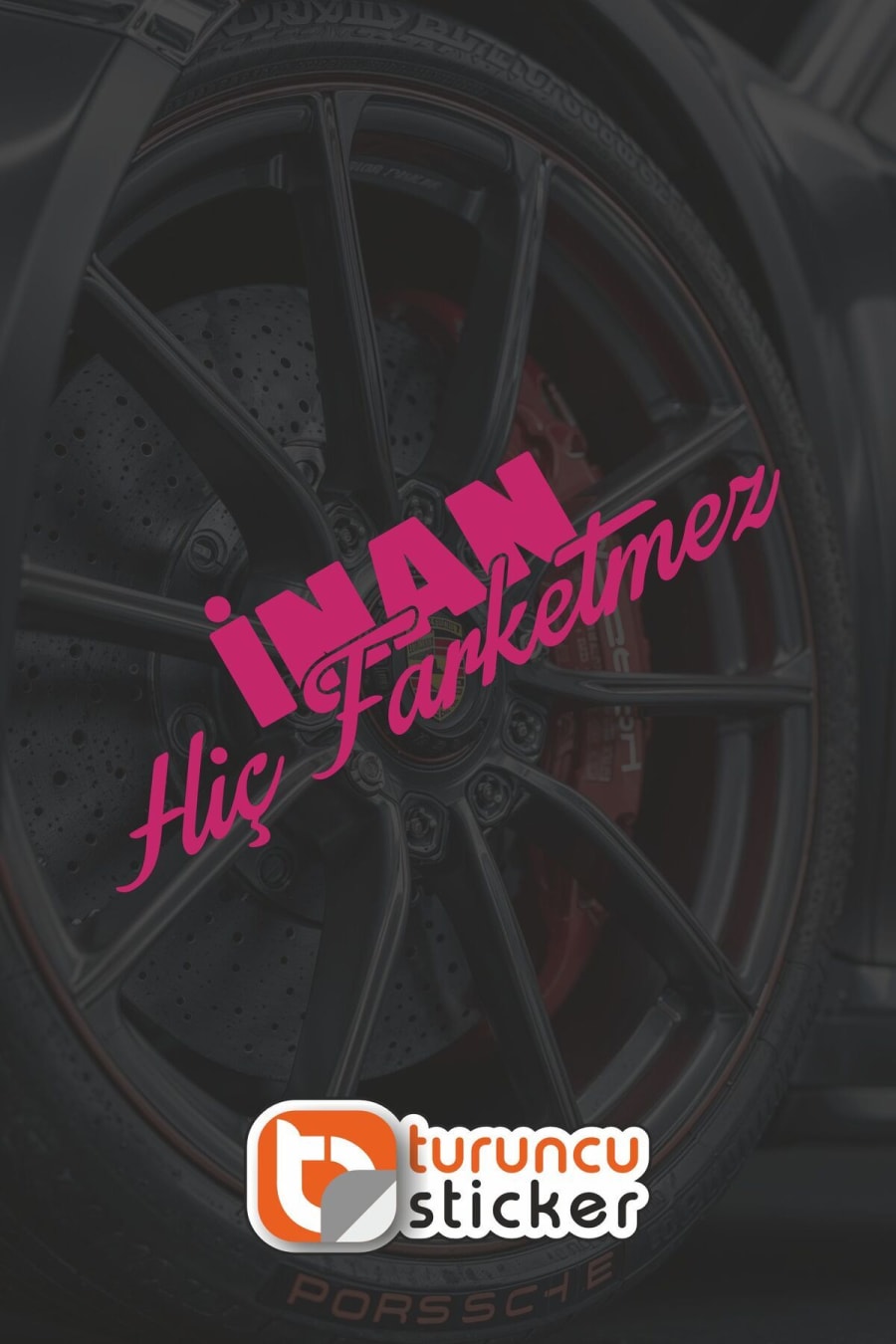 İnan Hiç Farketmez Sticker Etiket 20x6 cm – Araç – Motor – Laptop - Kask Etiket Sticker