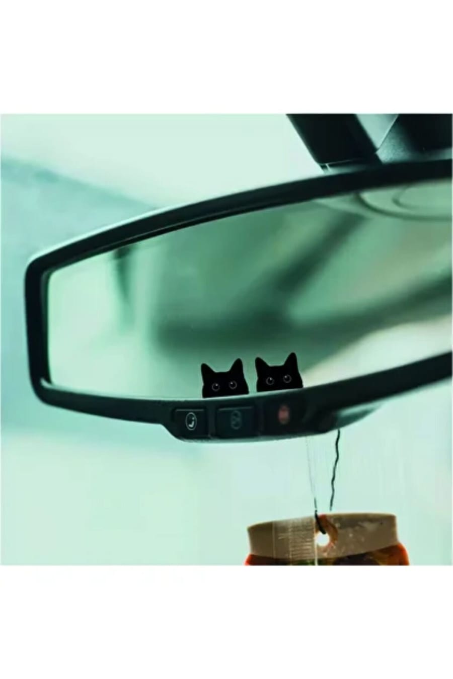 Araç Ayna Kedi Sticker Etiket ( 1 adet ) 2,5x2 cm – Araç – Motor – Laptop - Kask Etiket Sticker