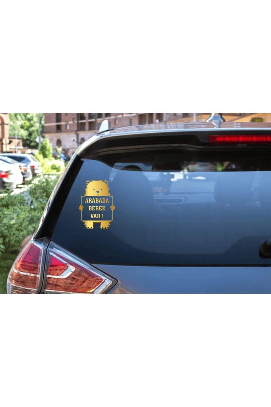 Arabada Bebek Var Cam Sticker 11x15 Cm