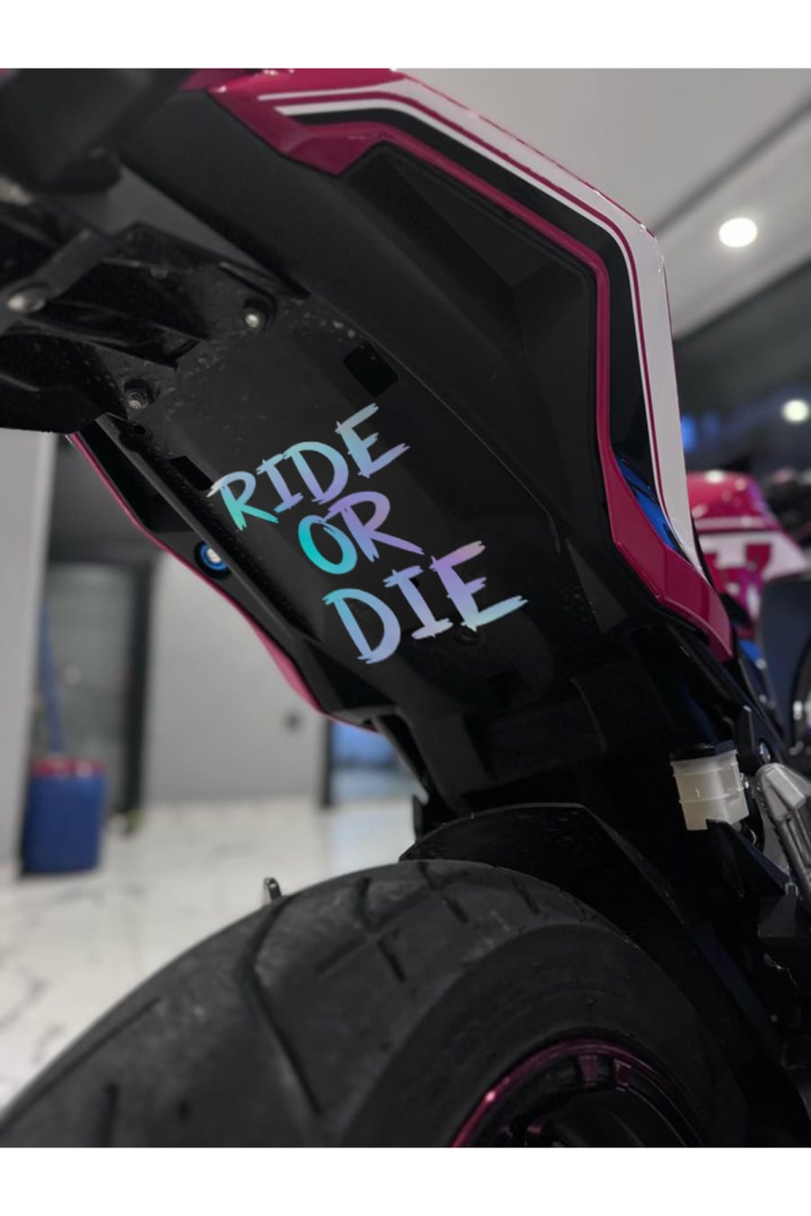 Ride Or Die - RIDE OR DIE - Sticker  - Cam Sticker -  Motor Sticker  - Oto Sticker 15X19 Cm