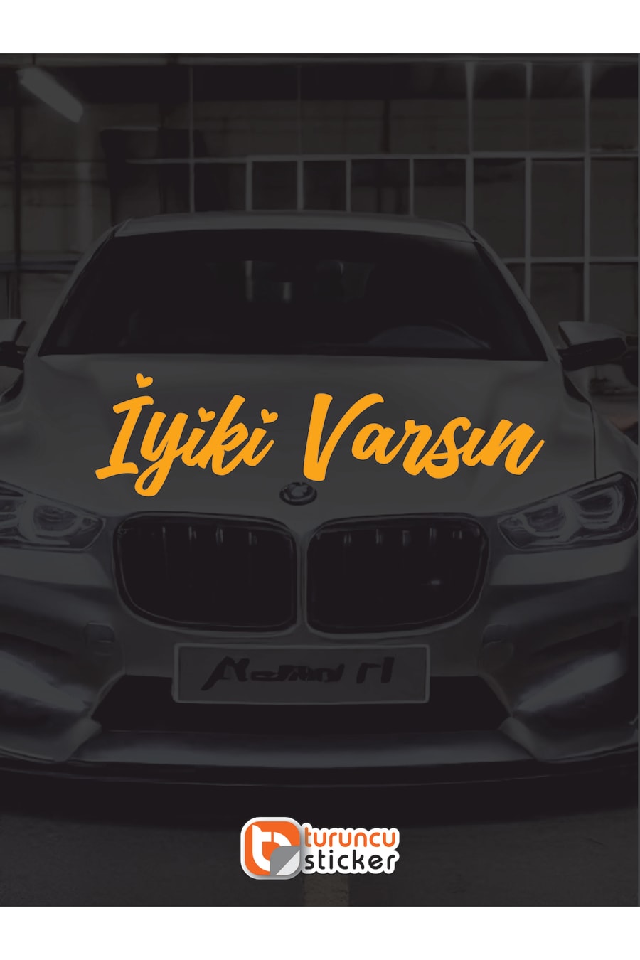 İyi ki varsın Araba Güneşlik Ayna Yazısı -Etiket Sticker 8x2cm