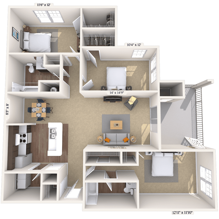 Unit 0119-102 Floorplan Image