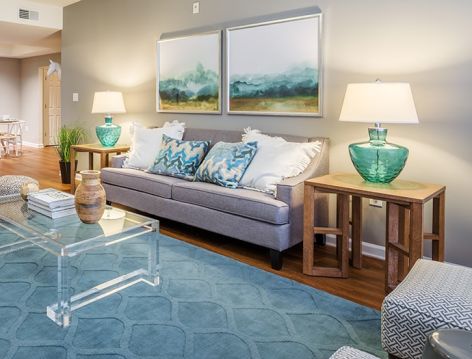 Living Room 2 at Post Spring luxury apartment homes in Atlanta, GA