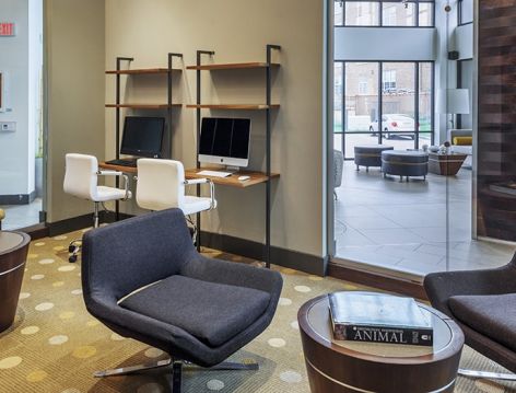 Business Center at Market Station luxury apartment homes in Kansas City, MO