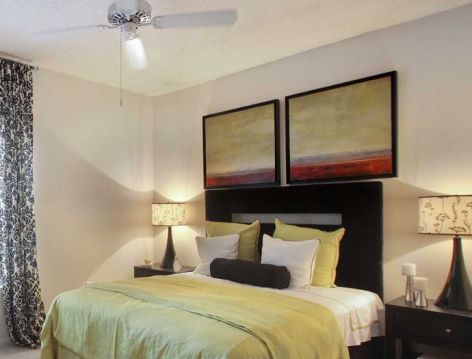 Bedroom at Post Park at Phillips luxury apartment homes in Charlotte, NC