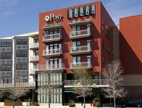 Building Exterior at Post South Lamar luxury apartment homes in Austin, TX