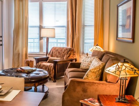 Living Room at Post West Austin luxury apartment homes in Austin, TX