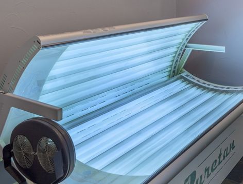 Tanning room at Bella Casita luxury apartment homes in Dallas, TX