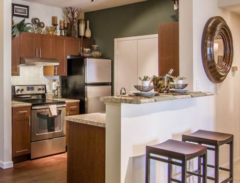 Kitchen at Post Addison Circle luxury apartment homes in Dallas, TX