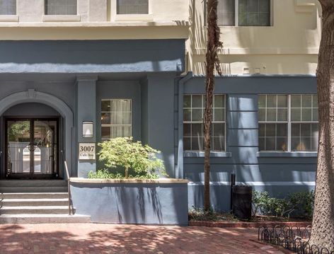 Exterior entrance to Post Vineyard luxury apartment homes in Dallas, TX