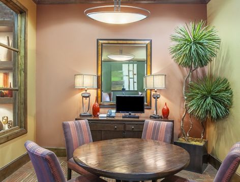 Small meeting space at Grand Cypress luxury apartment homes in Houston, TX