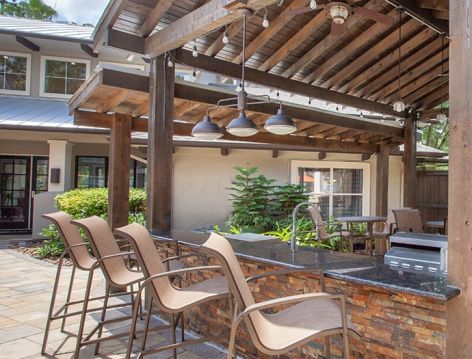 Outdoor grill area at Legacy Pines luxury apartment homes in Houston, TX