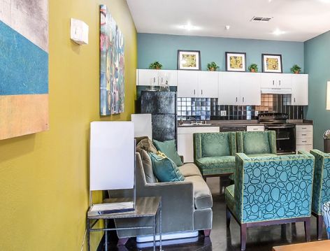 Clubhouse at Post Midtown Square luxury apartment homes in Houston, TX