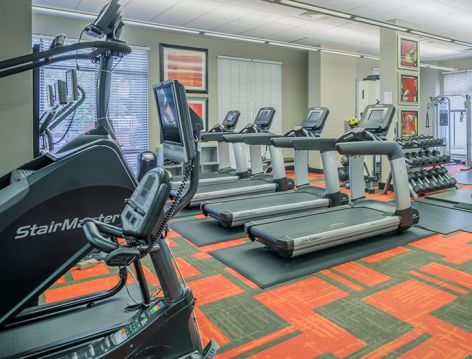 Fitness center at Post Carlyle Square luxury apartment homes in Alexandia, VA near Washington, DC