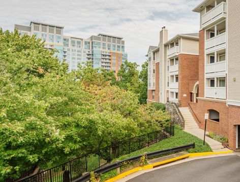 Club house exterior 3 at Post Tyson's Corner luxury apartment homes in McLean, VA Near Washington DC