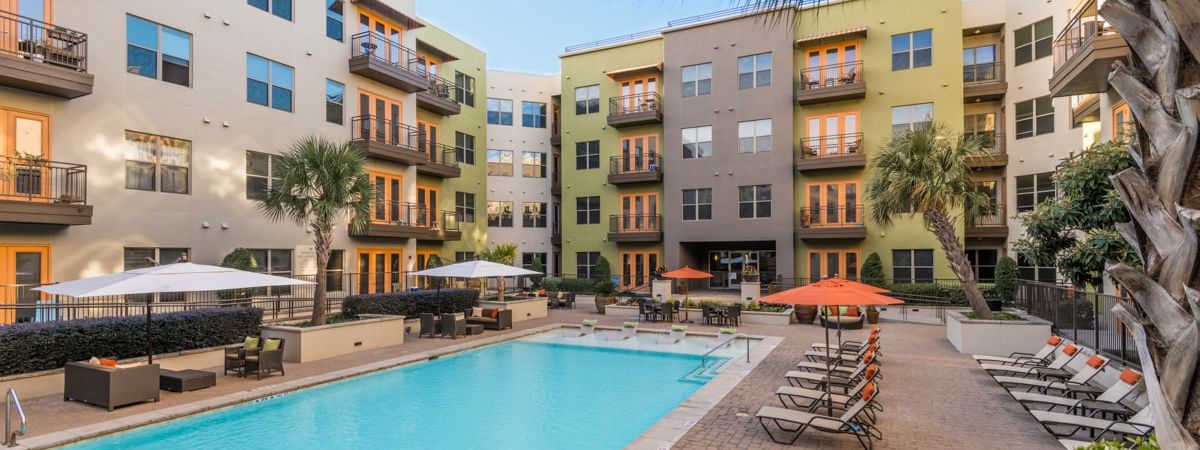 Pool at Post Katy Trail luxury apartment homes in Dallas, TX
