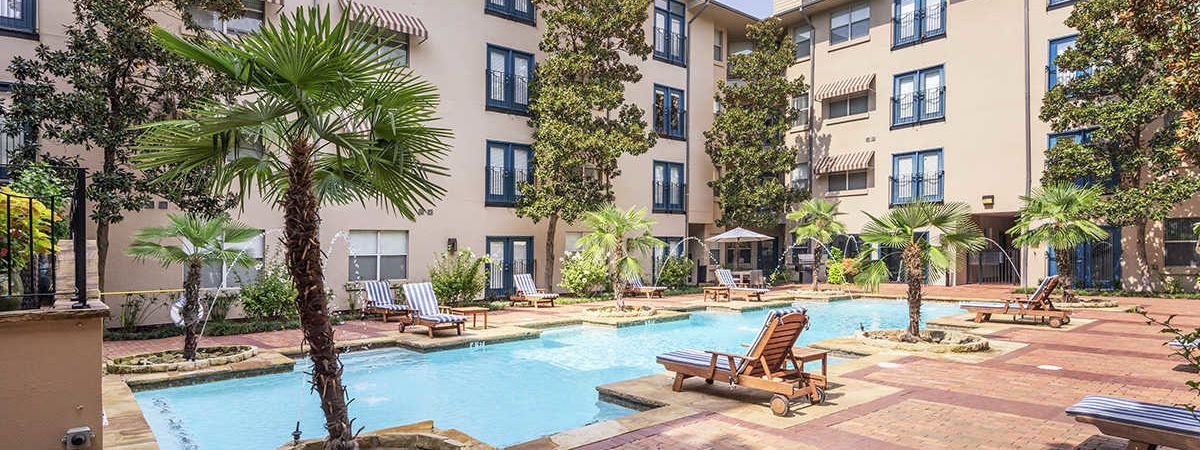 Pool 2 at Post Square luxury apartment homes in Dallas, TX
