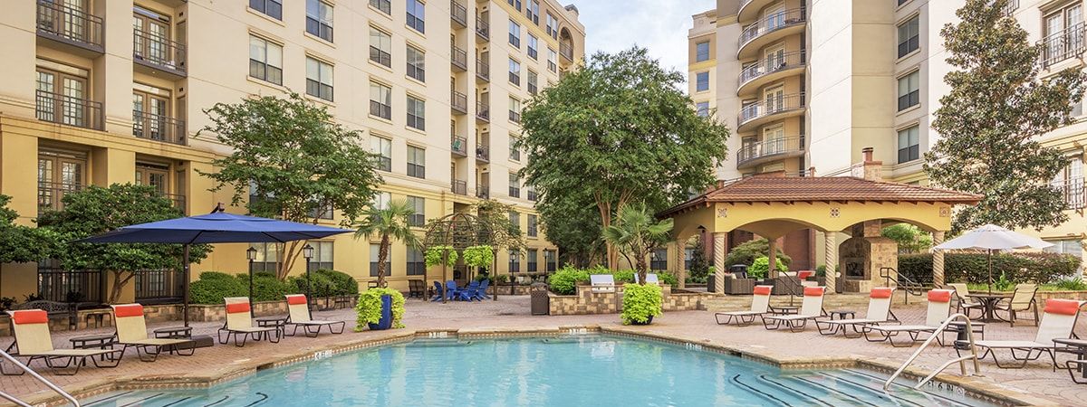 Pool at Post Worthington luxury apartment homes in Dallas, TX