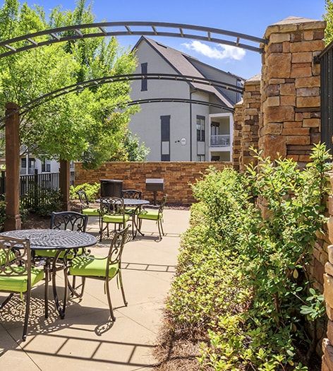 Patio at Birchall at Ross Bridge luxury apartment homes in Birmingham, AL