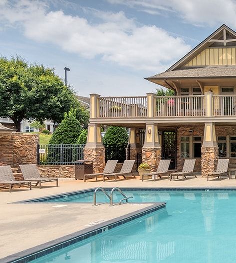 Pool at Colonial Grand at Trinity Commons luxury apartment homes in Raleigh, NC