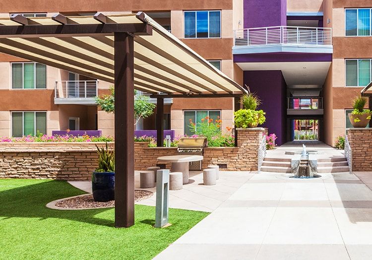 Grill & Pet Area at Skysong luxury apartment homes in Phoenix, AZ