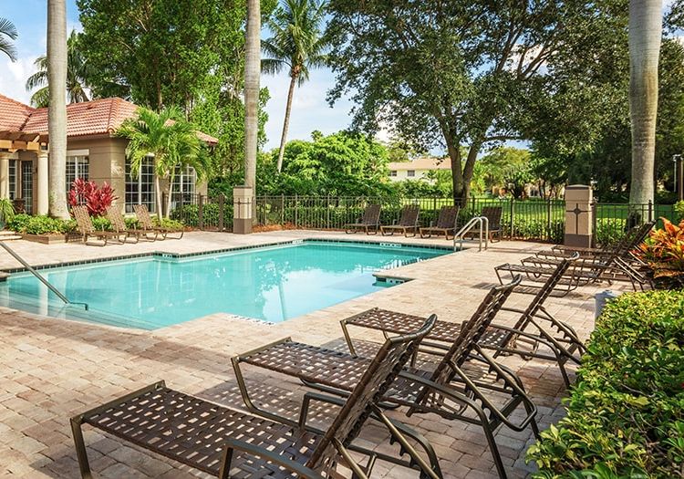 Pool at The Preserve at Coral Square luxury apartment homes in Coral Springs, FL