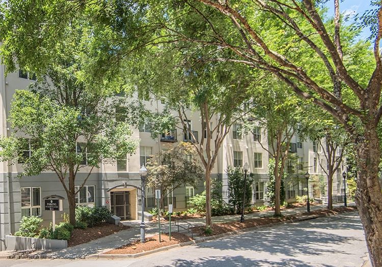 Exterior of Post Stratford luxury apartment homes in Atlanta, GA