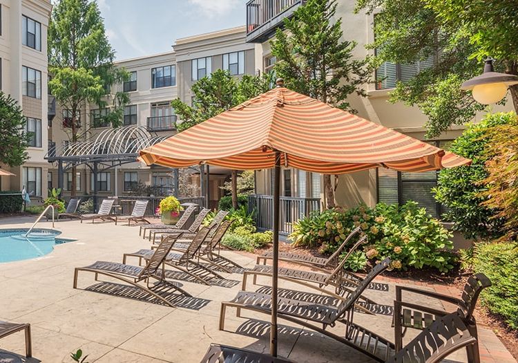 Pool at Post Uptown Place luxury apartment homes in Charlotte, NC