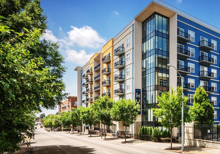 Building Exterior at Hue luxury apartment homes in Raleigh, NC