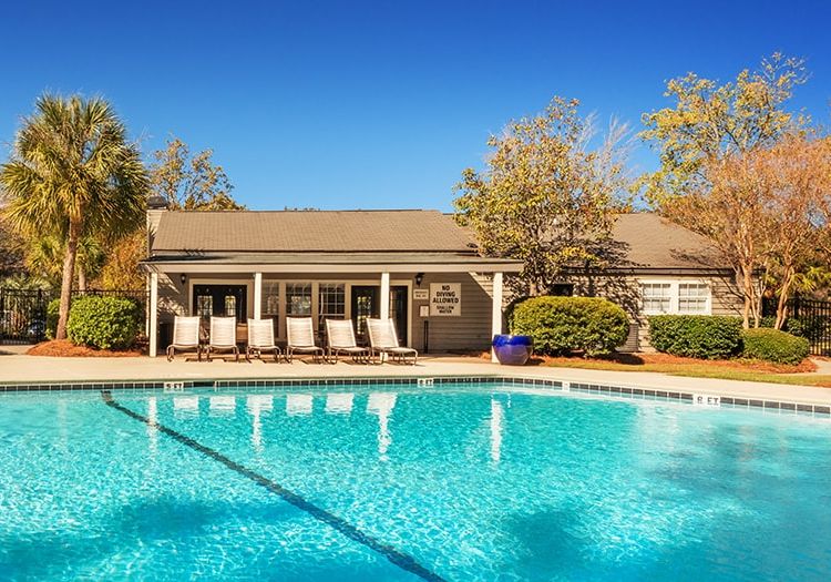 Pool at Colonial Village at Water's Edge luxury apartment homes in Charleston, SC