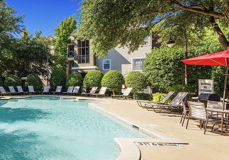 Pool 2 at Colonial Village at Oak Bend luxury apartment homes in Dallas, TX