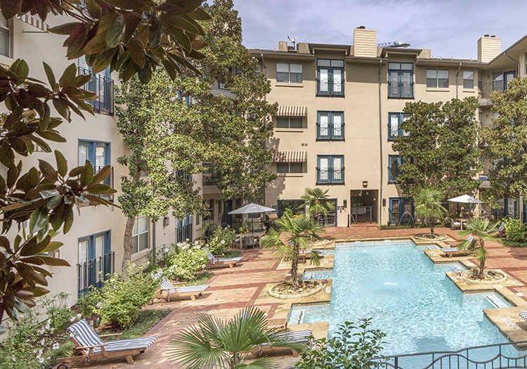 Pool at Post Square luxury apartment homes in Dallas, TX