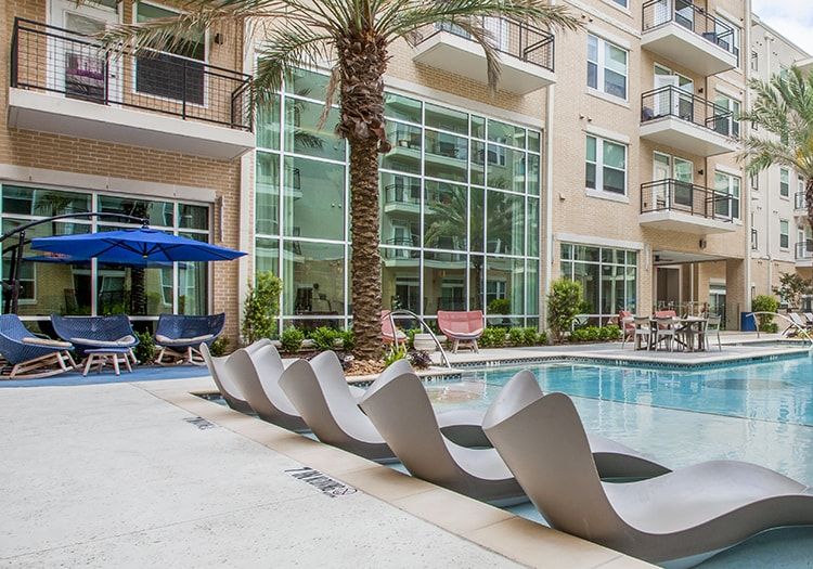 Pool at Post Afton Oaks luxury apartment homes in Houston, TX