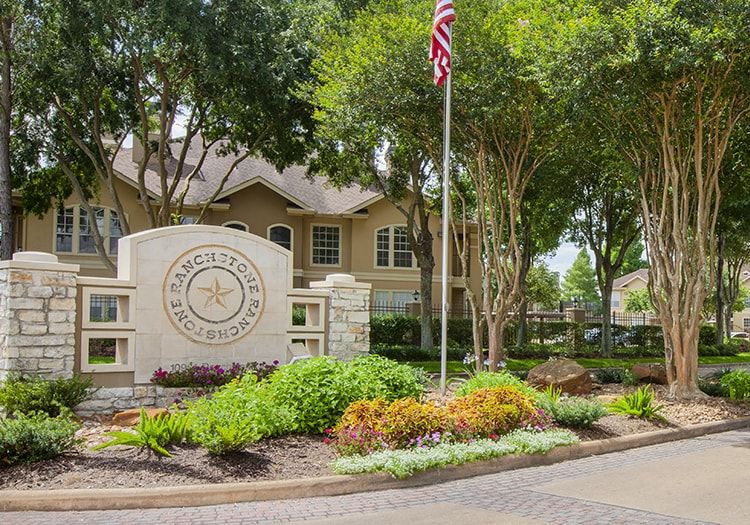 Entrance to Ranchstone luxury apartment homes in Houston, TX