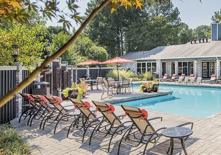 Pool 2 at Township in Hampton Woods luxury apartment homes in Hampton, VA