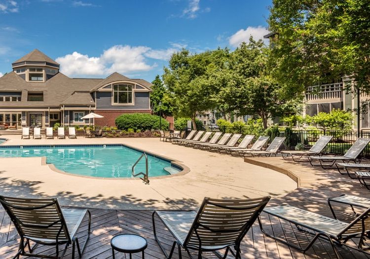 Pool at Colonial Village at Waterford luxury apartment homes in Richmond, VA