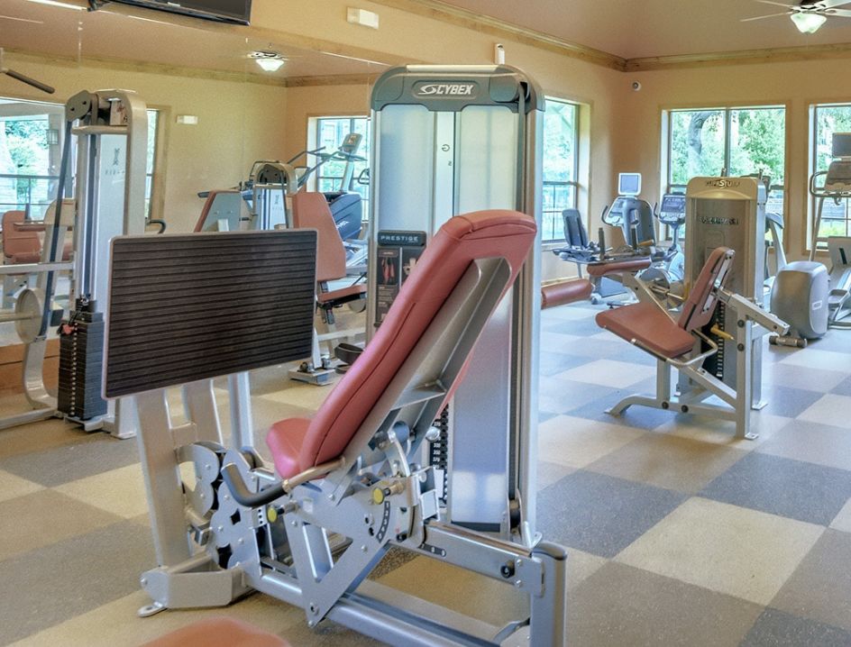 Fitness center at Stone Ranch at Westover Hills luxury apartment homes in San Antonio, TX
