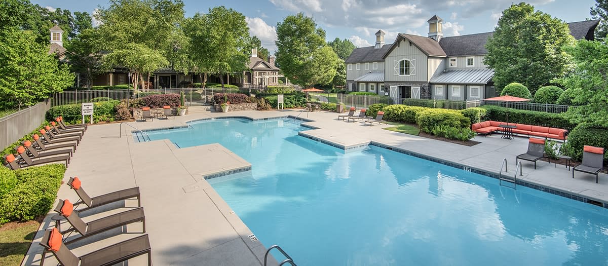 Pool at Colonial Grand at McDaniel Farm luxury apartment homes in Atlanta, GA
