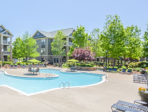 Pool at 535 Brookwood luxury apartment homes in Atlanta, GA
