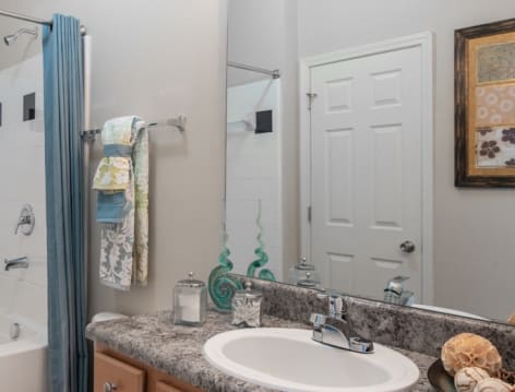 Bathroom at Colonial Grand at Cornelius luxury apartment homes in Charlotte, NC