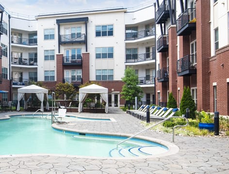 Pool at Colonial Reserve at South End luxury apartment homes in Charlotte, NC