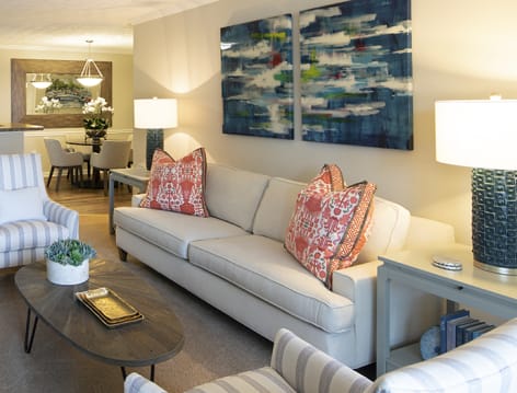 Living Room at Mount Vernon luxury apartment homes in Atlanta , GA