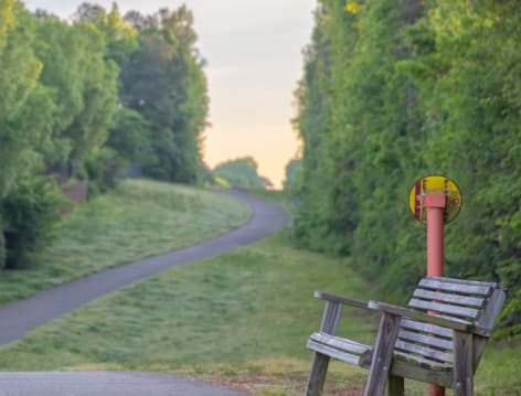 Walking Trail at Post Riverside luxury apartment homes in Atlanta , GA