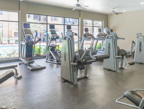 Fitness Center at Post Sierra luxury apartment homes in Dallas, TX