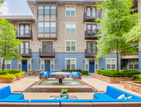 Courtyard Day 1 at Post West Austin luxury apartment homes in Austin, TX