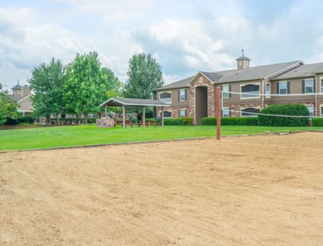 Volleyball Court at The Paddock Club Murfreesboro luxury apartment homes in Nashville, TN