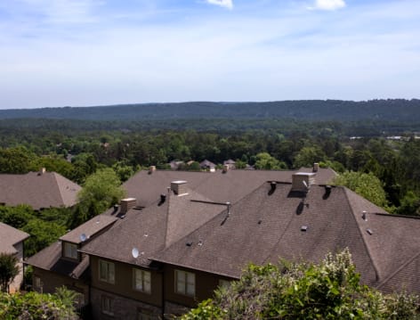 Aerial at Eagle Ridge luxury apartment homes in Birmingham, AL